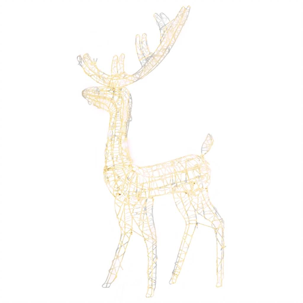 Acrylic Reindeer Christmas Decoration 140 LEDs 120cm Warm White