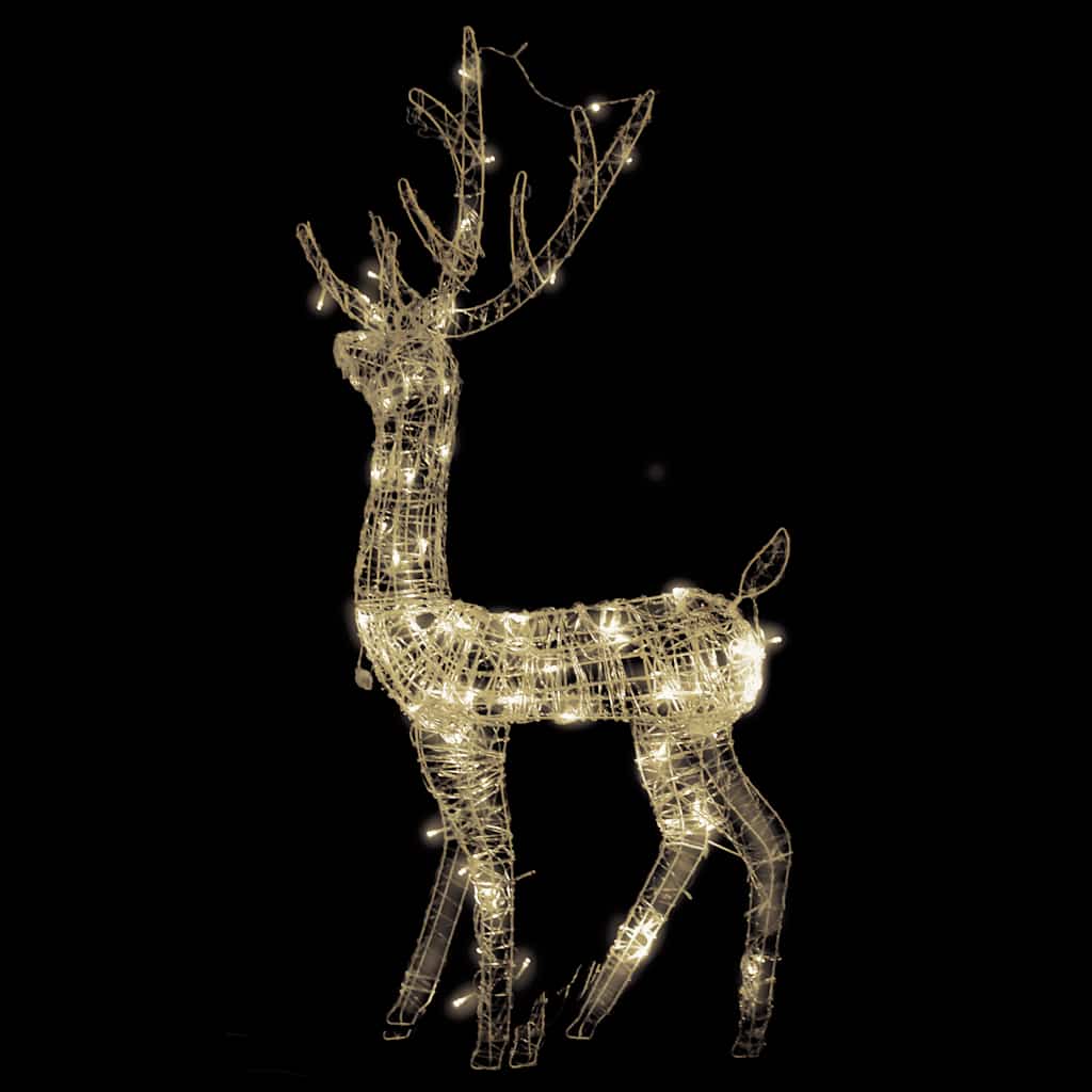 Acrylic Reindeer Christmas Decoration 140 LEDs 120cm Warm White