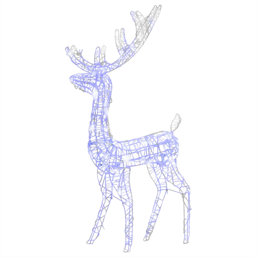 Acrylic Reindeer Christmas Decoration 140 LEDs 120cm Blue