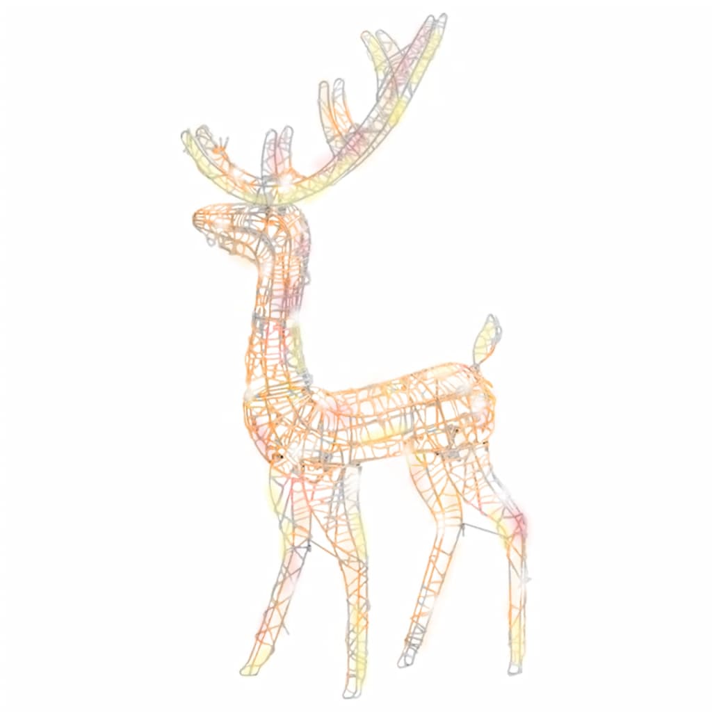 Acrylic Reindeer Christmas Decoration 140 LEDs 120cm Colourful