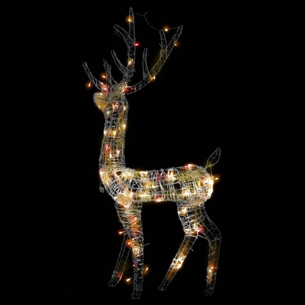 Acrylic Reindeer Christmas Decoration 140 LEDs 120cm Colourful