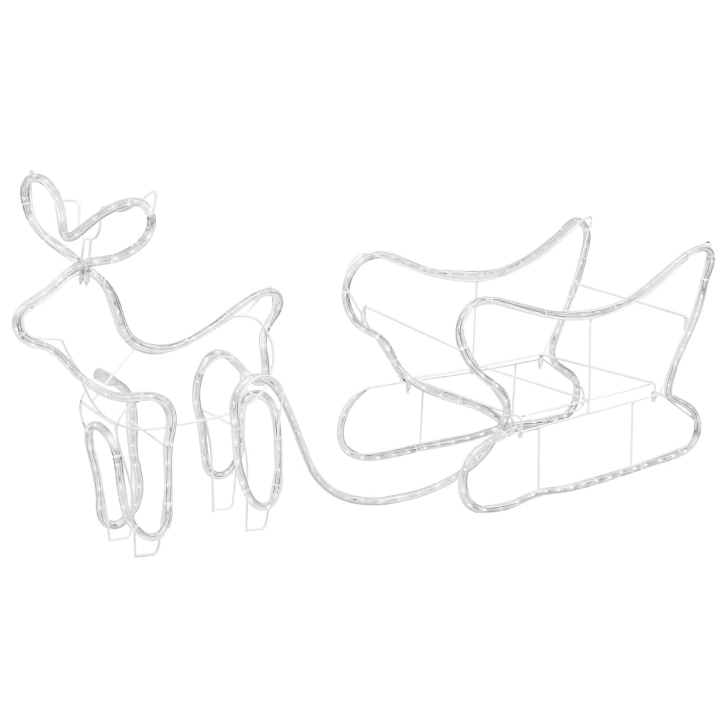 Reindeer and Sleigh Christmas Decoration Outdoor 252 LEDs