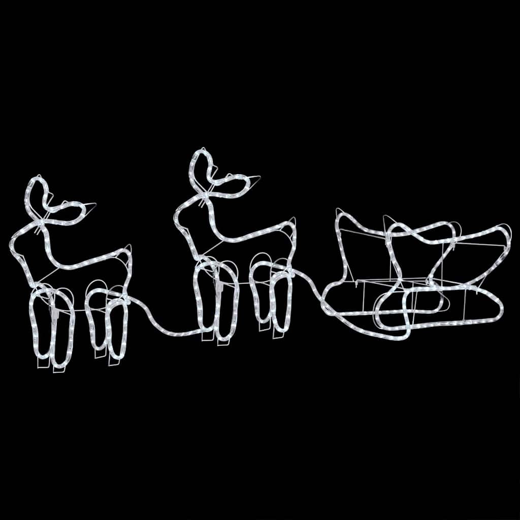 Reindeer and Sleigh Christmas Decoration Outdoor 576 LEDs