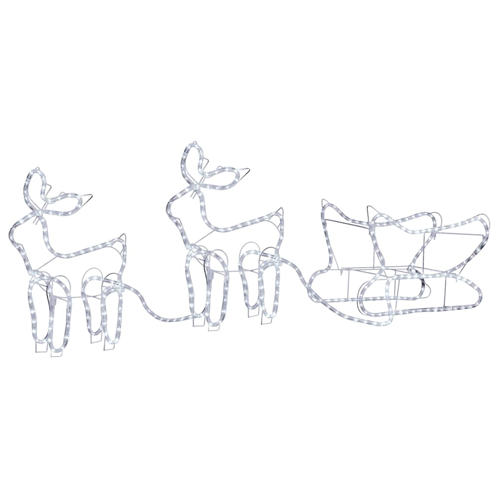Reindeer and Sleigh Christmas Decoration Outdoor 576 LEDs