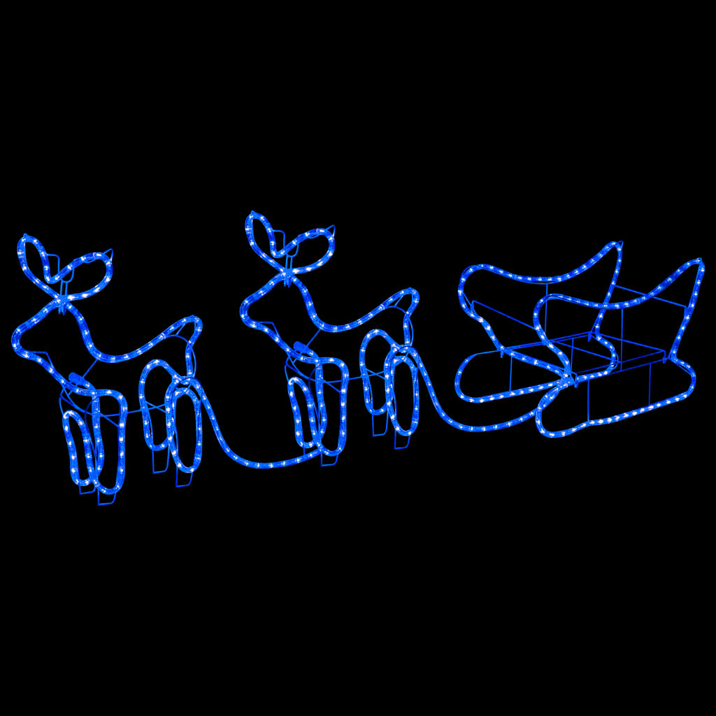 Reindeer and Sleigh Christmas Decoration Outdoor 576 LEDs
