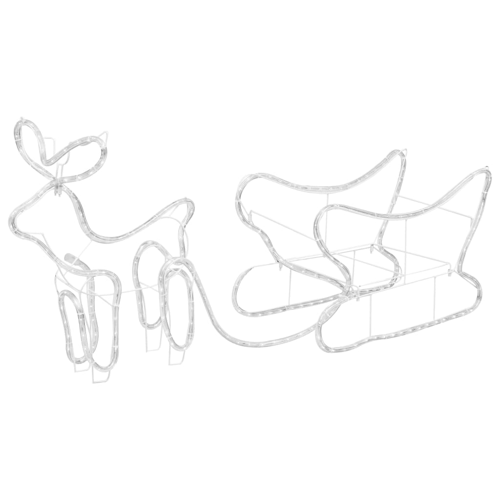 Reindeer and Sleigh Christmas Decoration Outdoor 252 LEDs