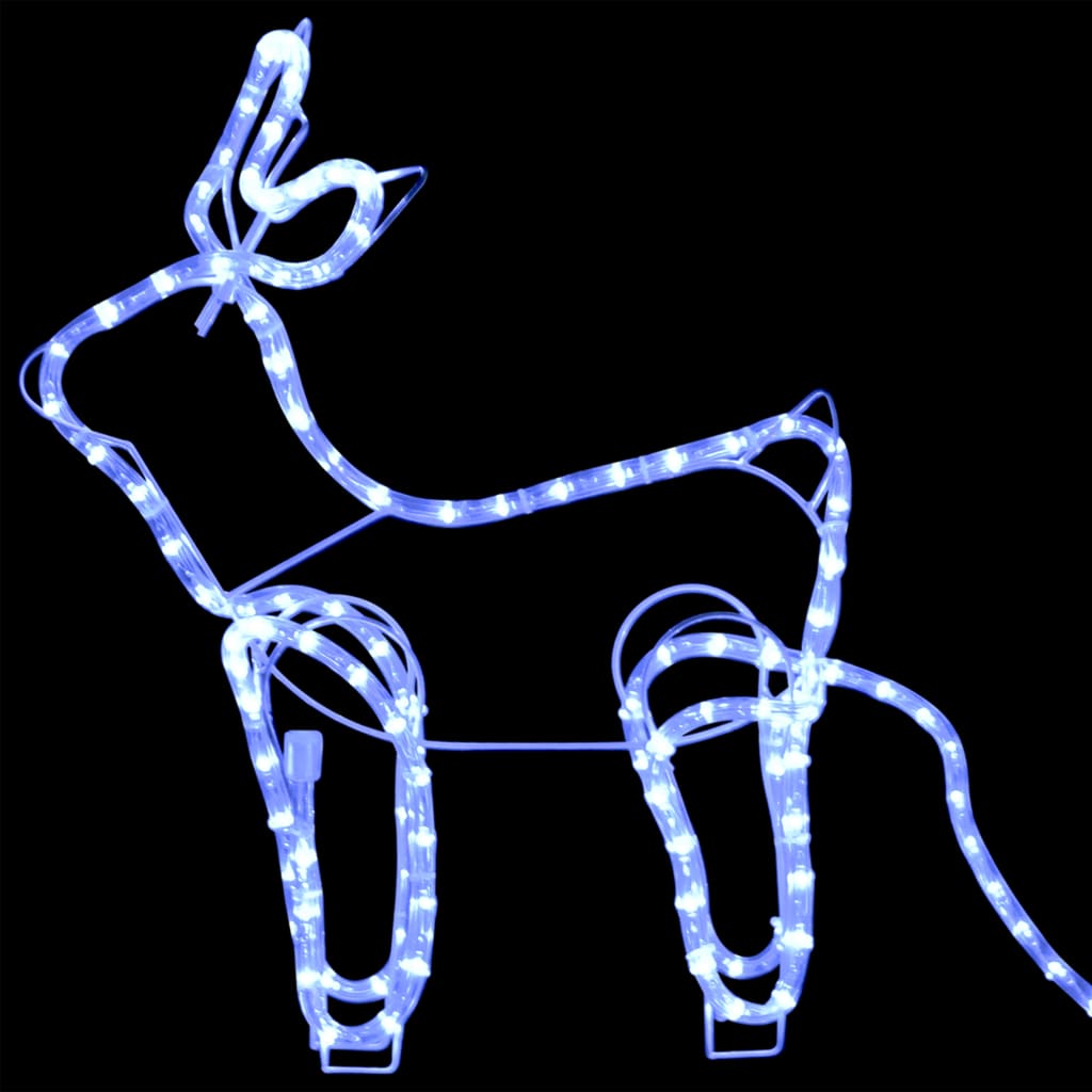 Reindeer and Sleigh Christmas Decoration Outdoor 252 LEDs