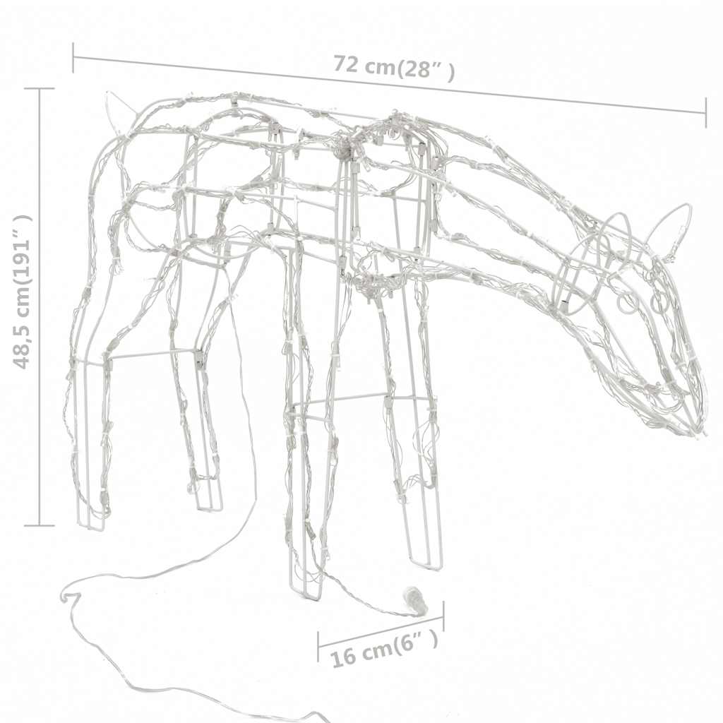 3 Piece Christmas Light Display Reindeers 229 LEDs