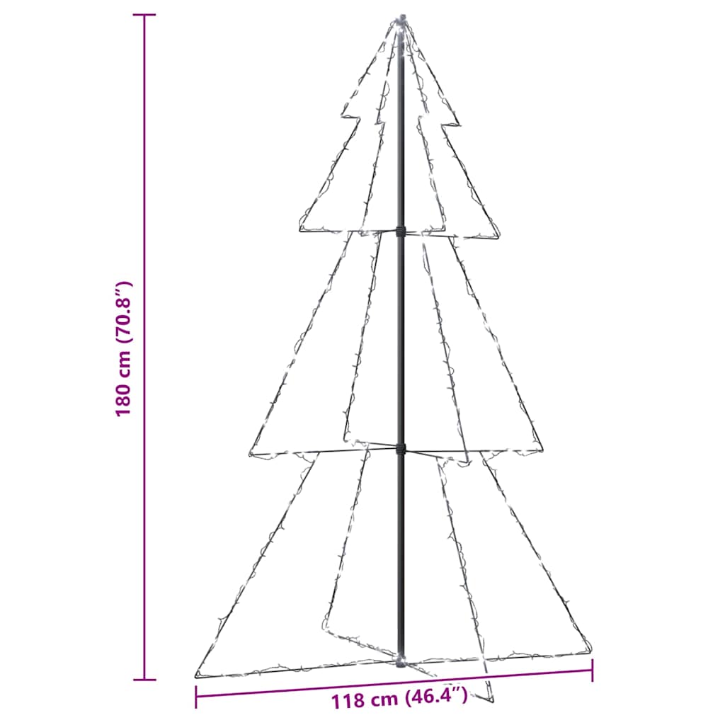 Christmas Cone Tree 240 LEDs Indoor and Outdoor 118x180 cm