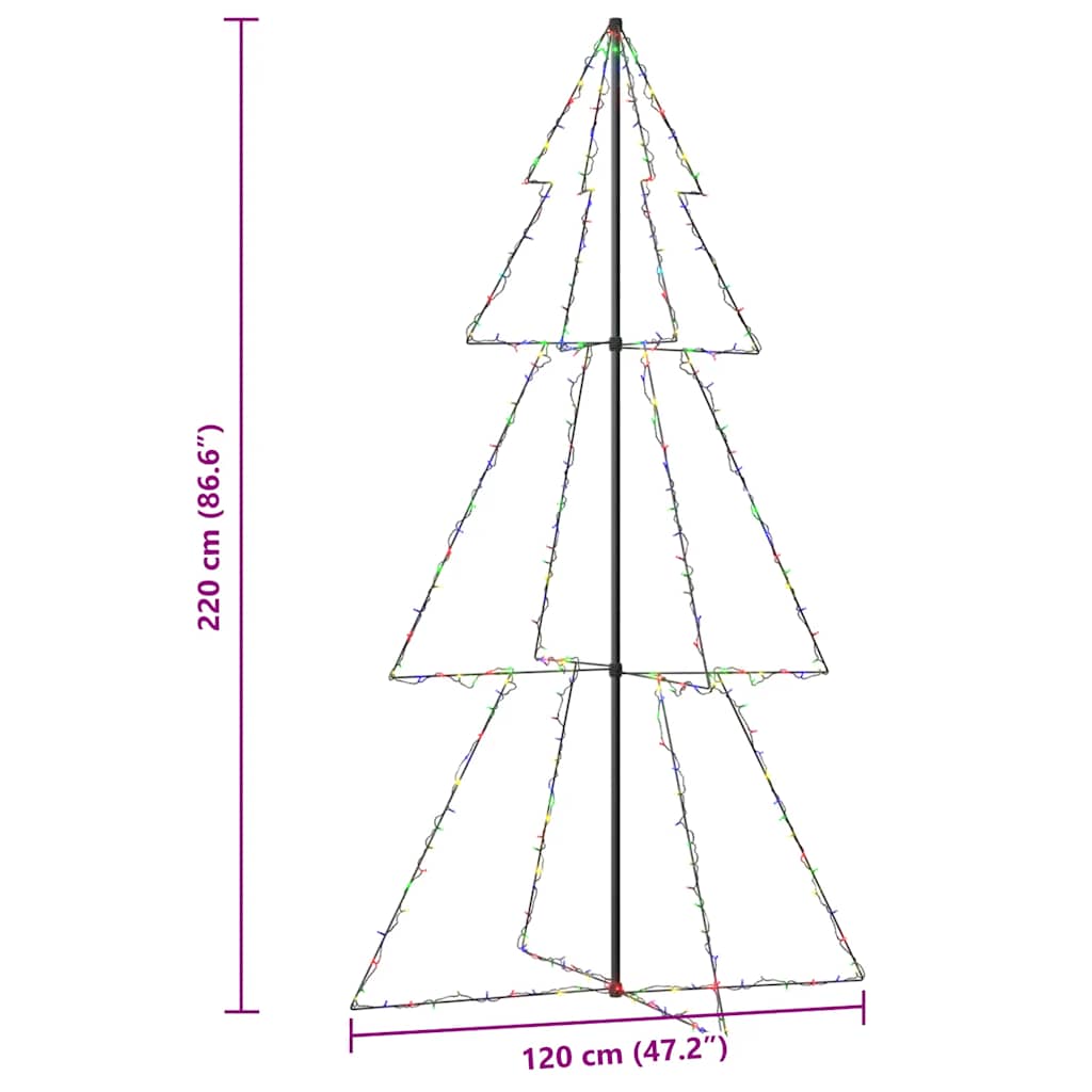 Christmas Cone Tree 300 LEDs Indoor and Outdoor 120x220 cm