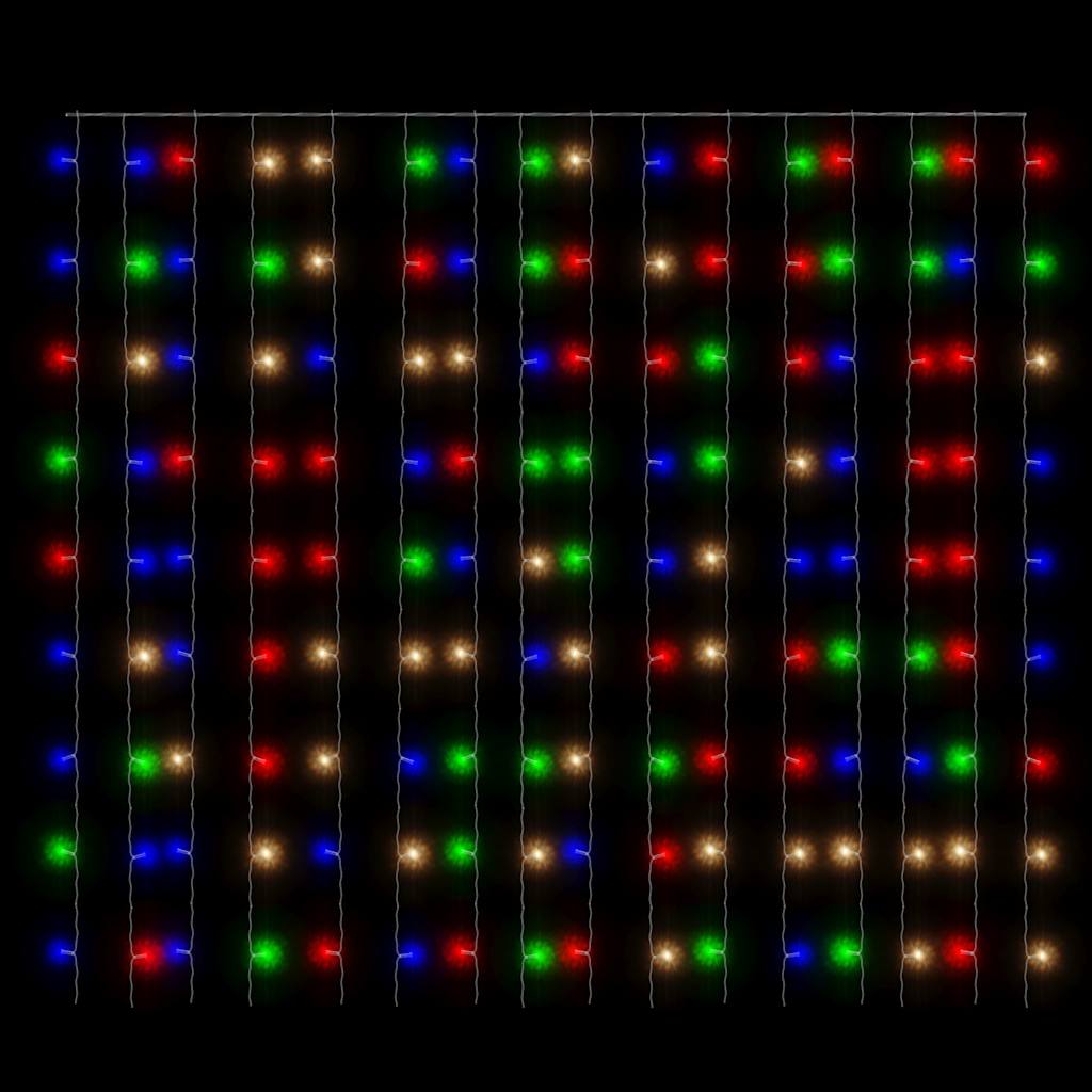 LED Curtain Fairy Lights 3x3m 300 LED Colourful 8 Function