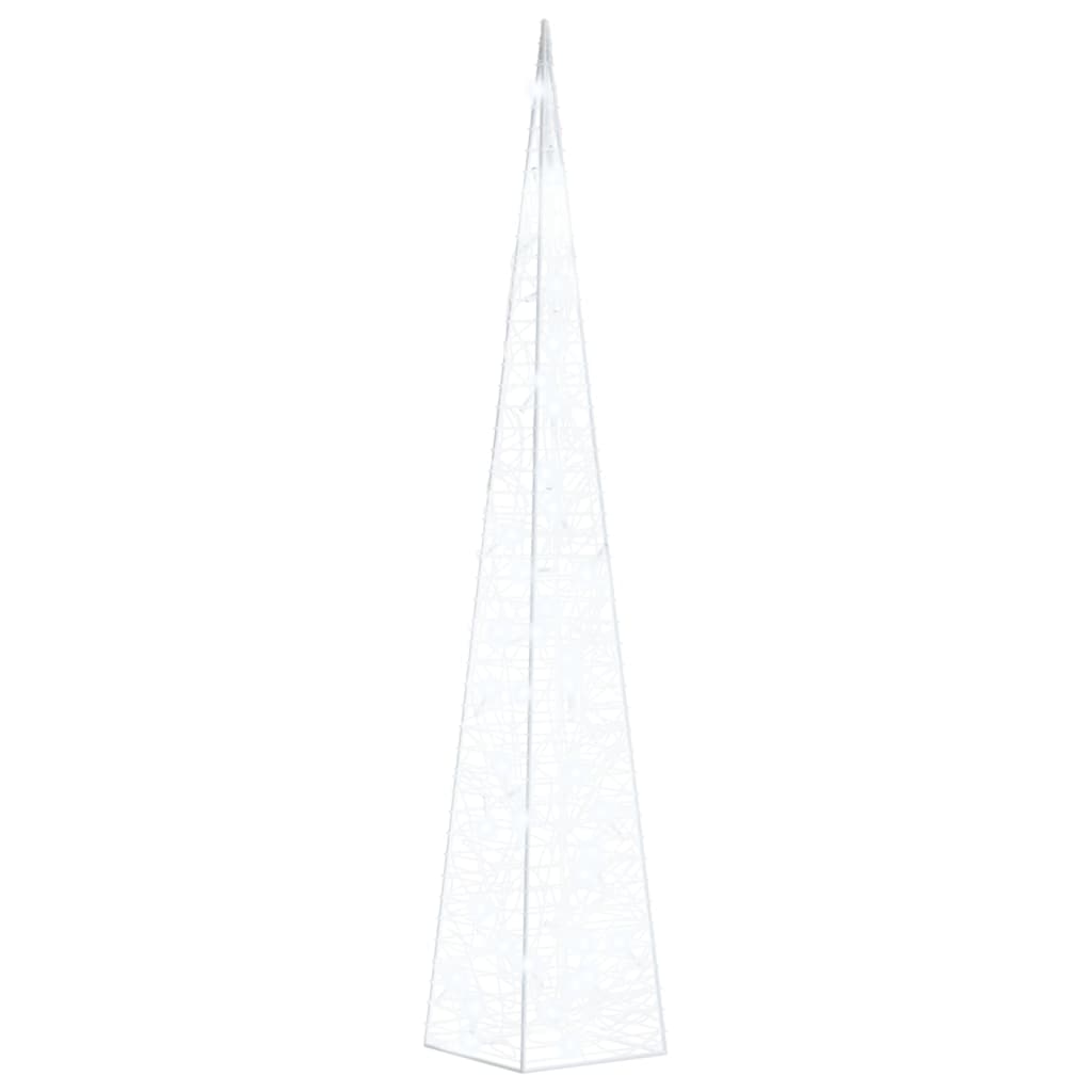Acrylic Decorative LED Light Cone Cold White 90 cm
