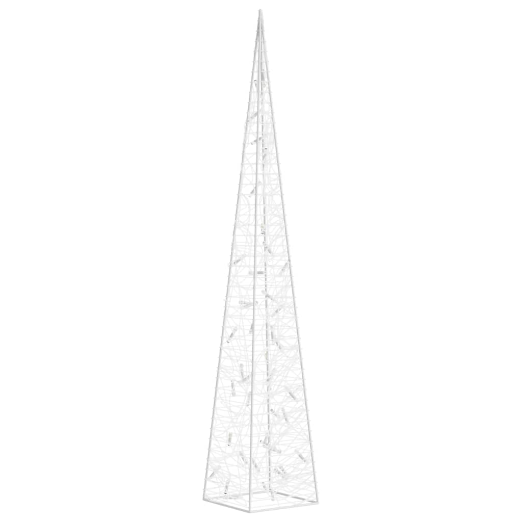 Acrylic Decorative LED Light Cone Cold White 90 cm