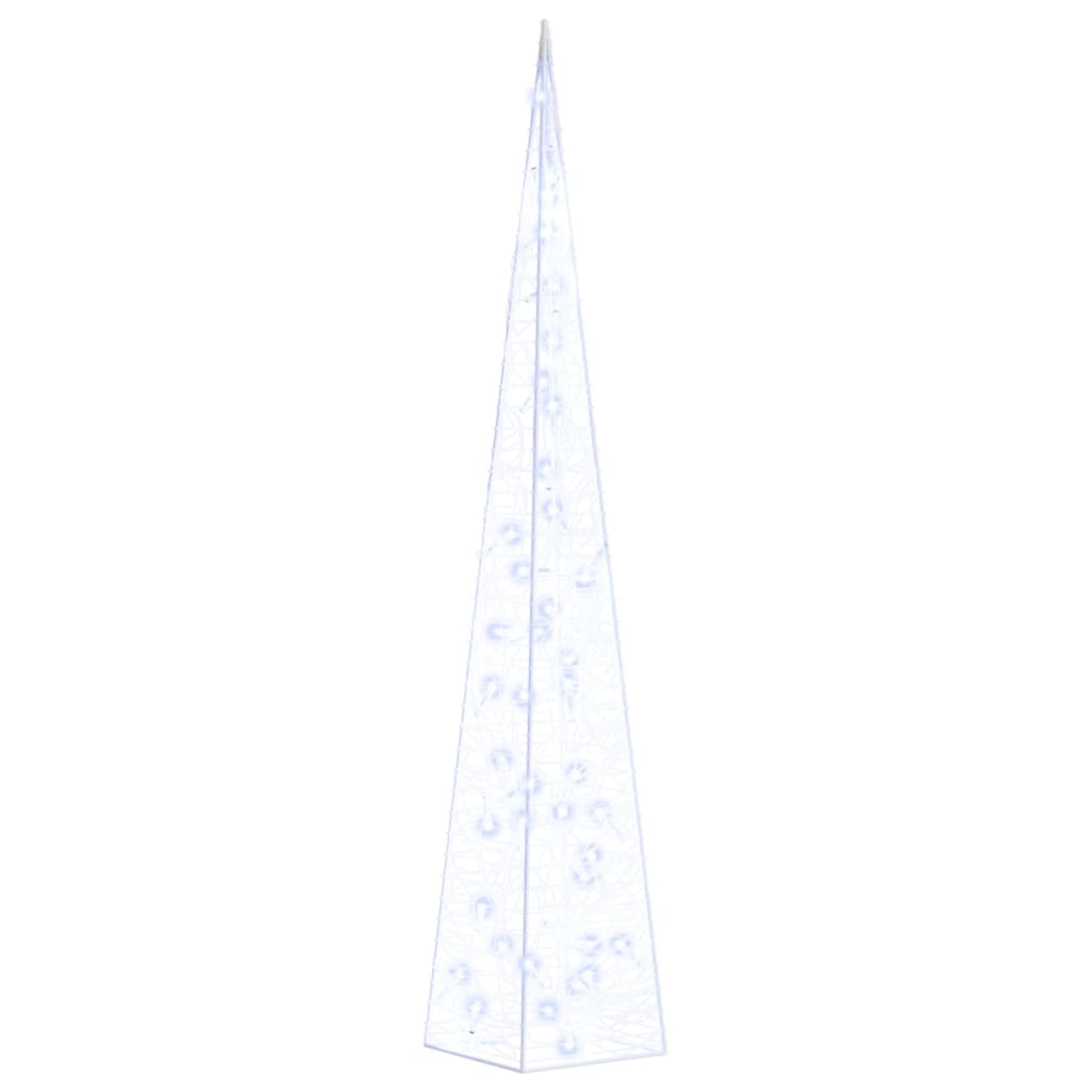 Acrylic Decorative LED Light Cone Blue 90 cm