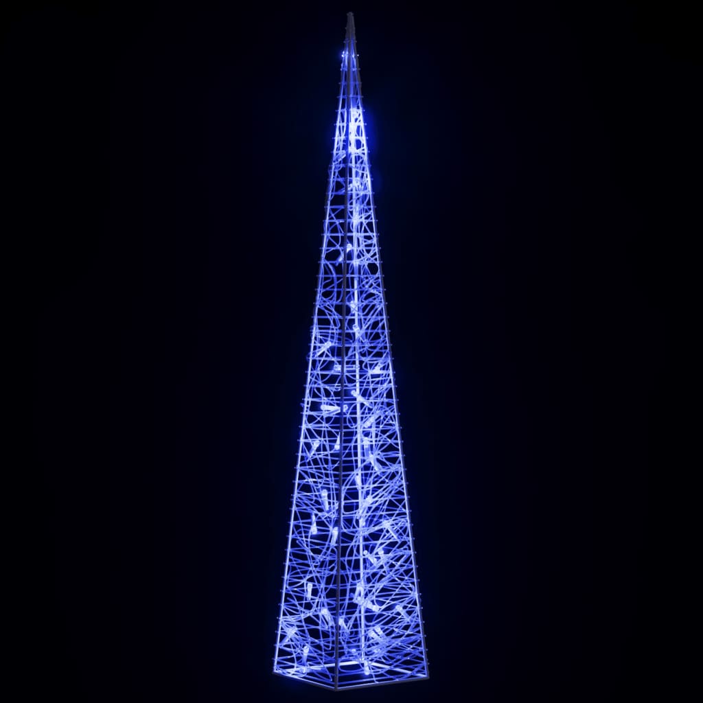 Acrylic Decorative LED Light Cone Blue 90 cm