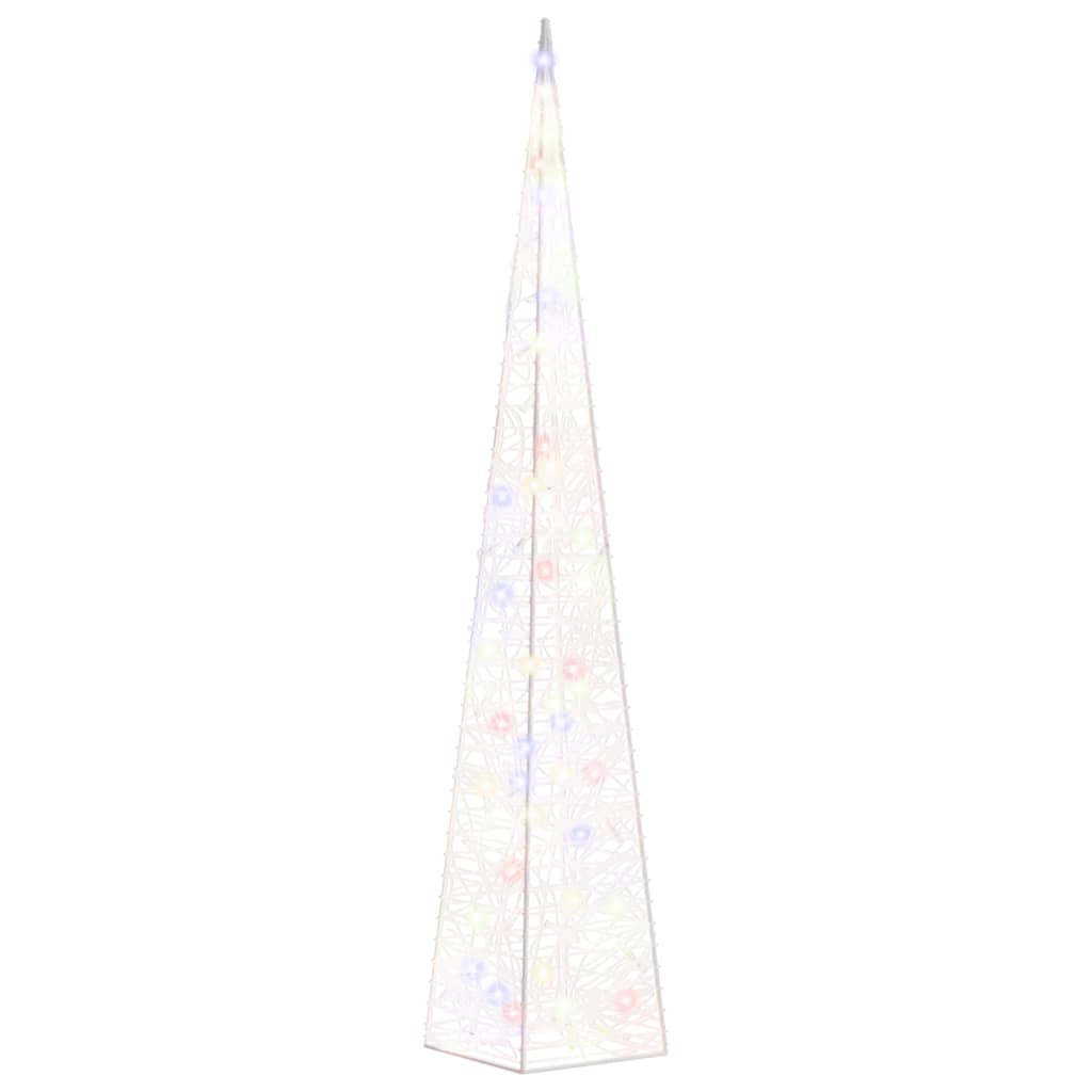 Acrylic Decorative LED Light Cone Multicolour 90 cm