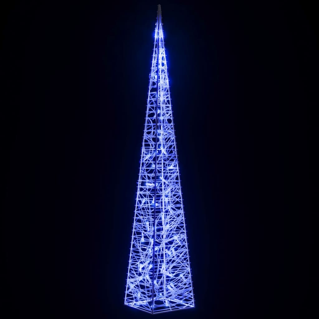 Acrylic Decorative LED Light Cone Blue 120 cm