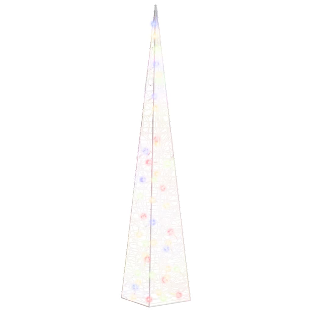 Acrylic Decorative LED Light Cone Multicolour 120 cm