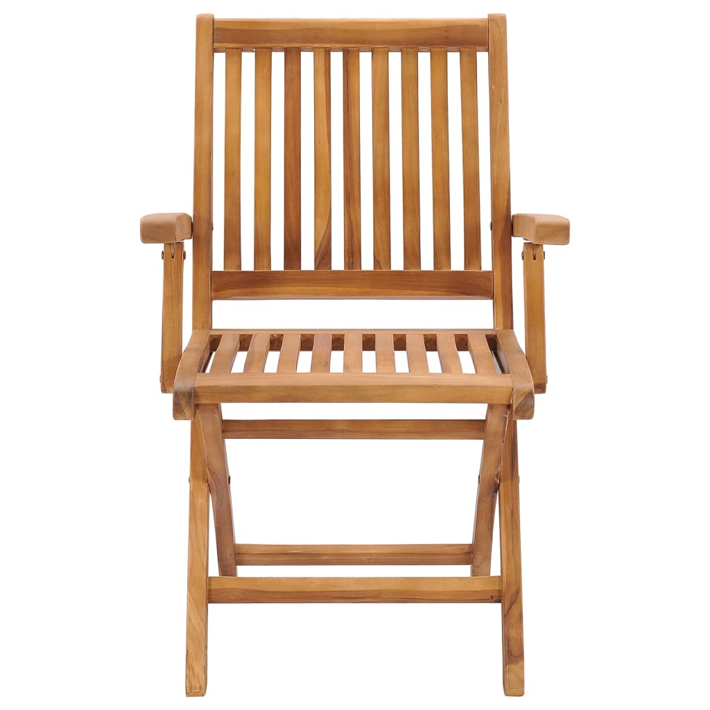 Folding Garden Chairs 6 pcs Solid Teak Wood