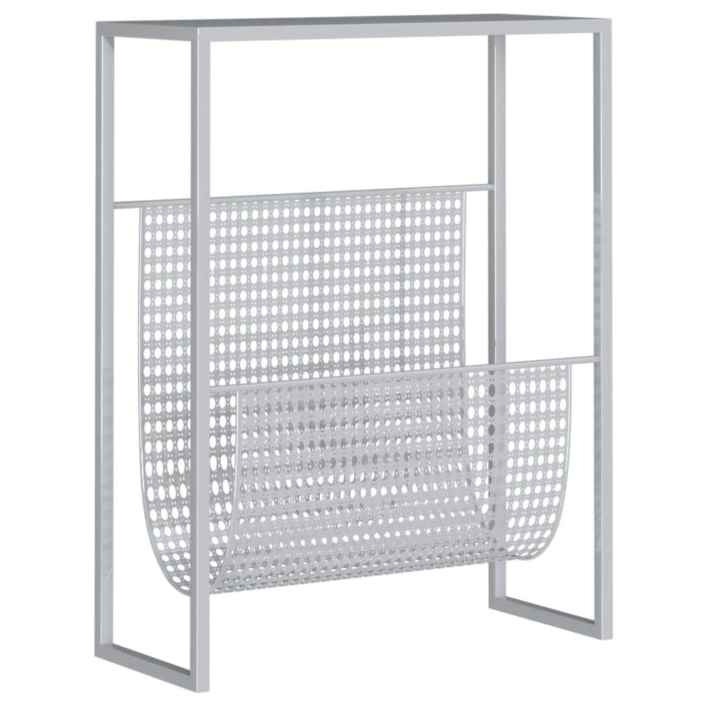Magazine Rack Silver 35x15x45 cm Steel