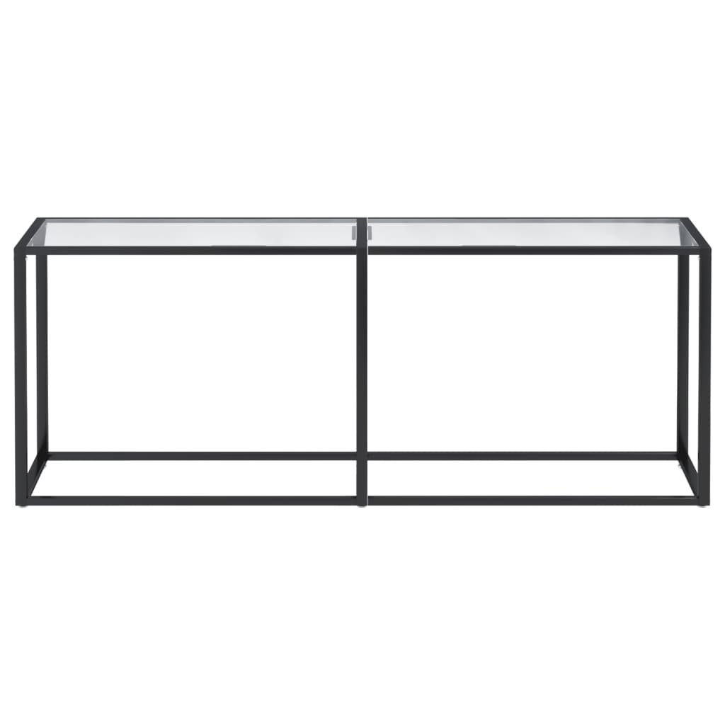 Console Table Transparent 200x35x75.5cm Tempered Glass