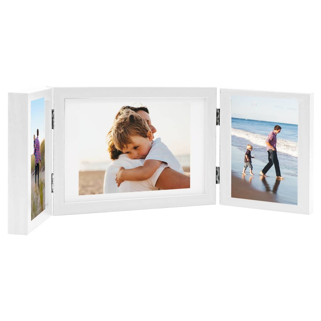 Trifold Photo Frame Collage White 28x18 cm+2x