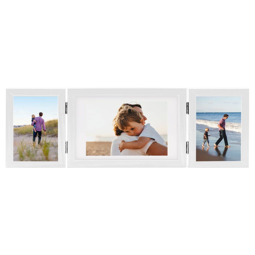 Trifold Photo Frame Collage White 28x18 cm+2x