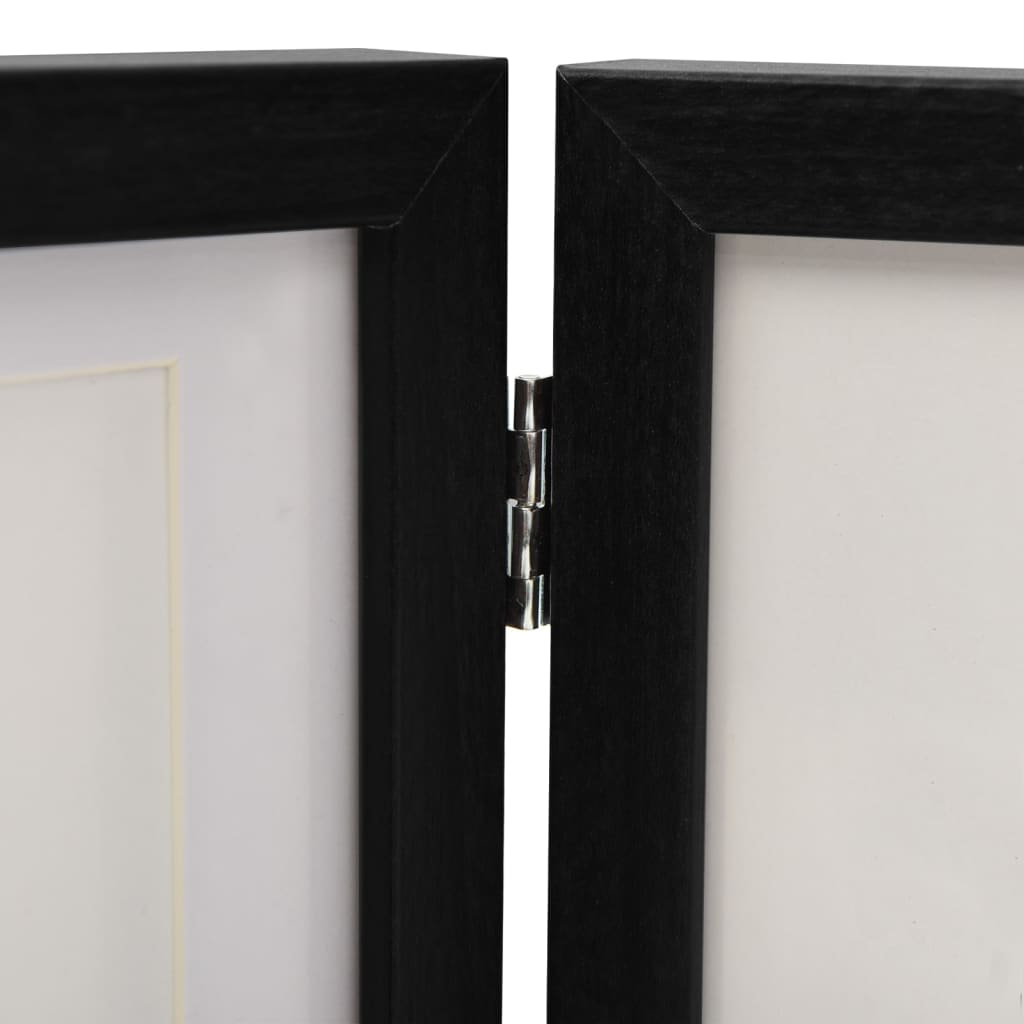 Trifold Photo Frame Collage Black 22x15 cm+2x