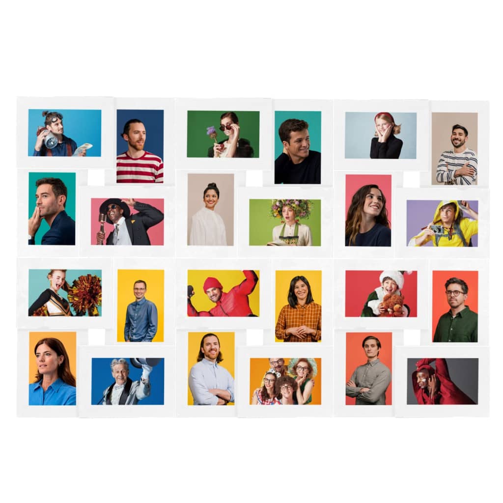 Collage Photo Frame for 24x(10x15 cm) Picture White MDF