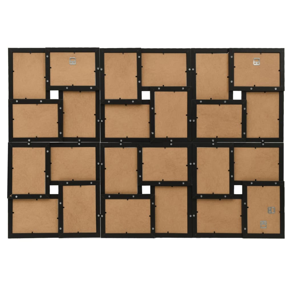 Collage Photo Frame for 24x(13x18 cm) Picture Black MDF