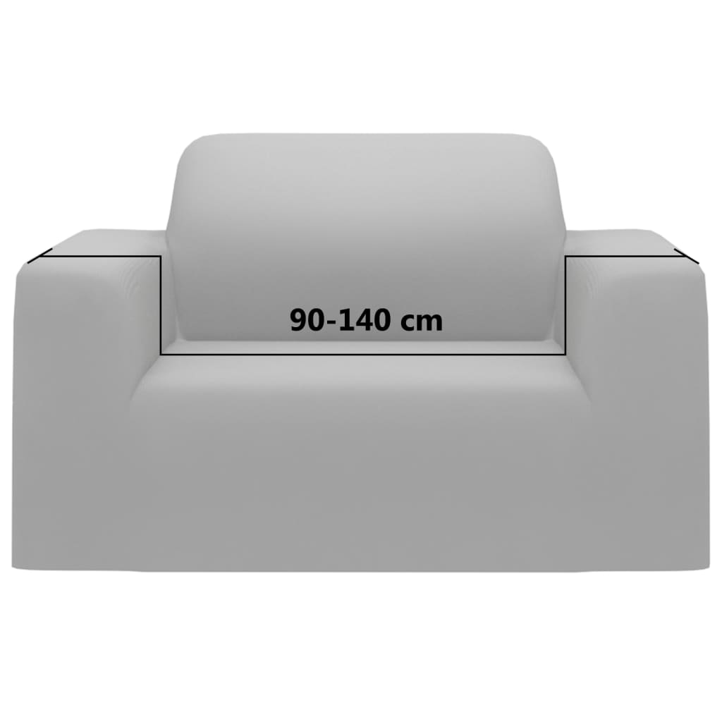 Stretch Couch Slipcover Grey Polyester Jersey