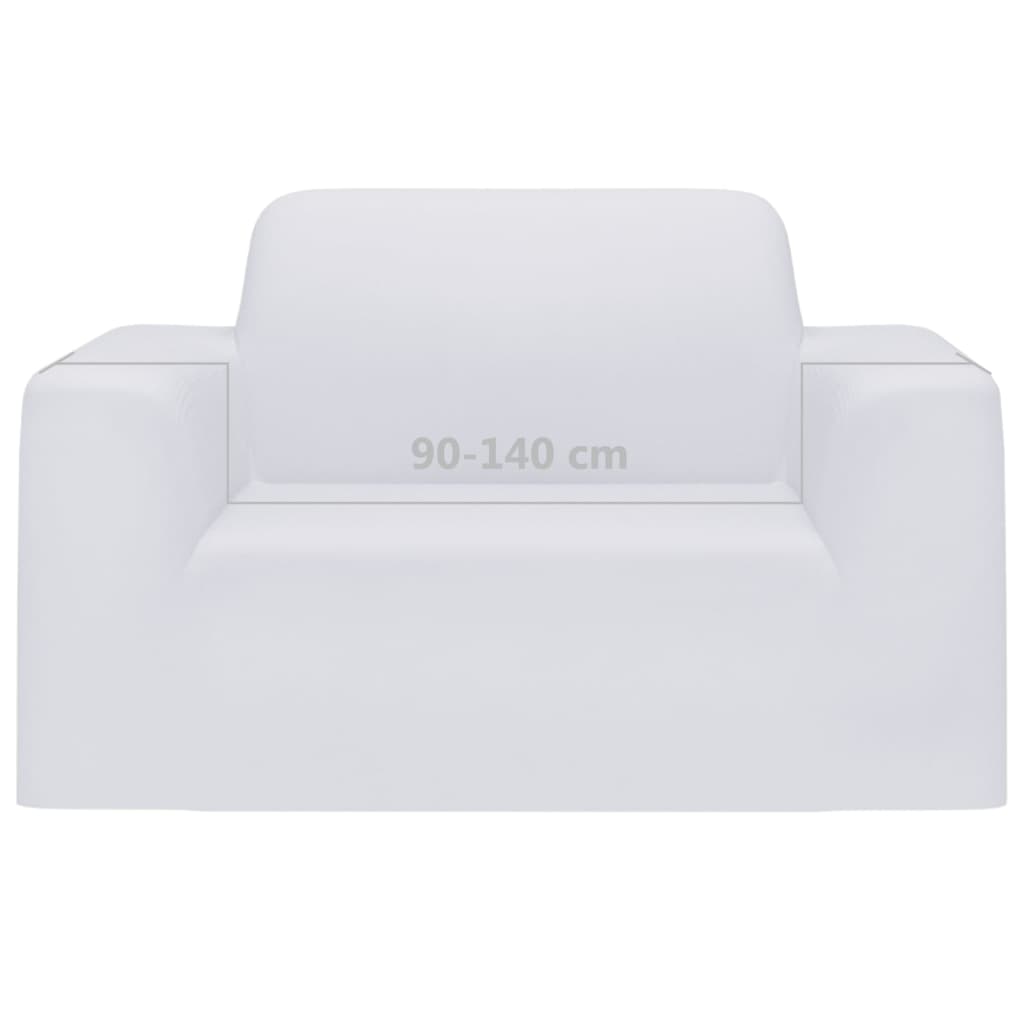 Stretch Couch Slipcover White Polyester Jersey