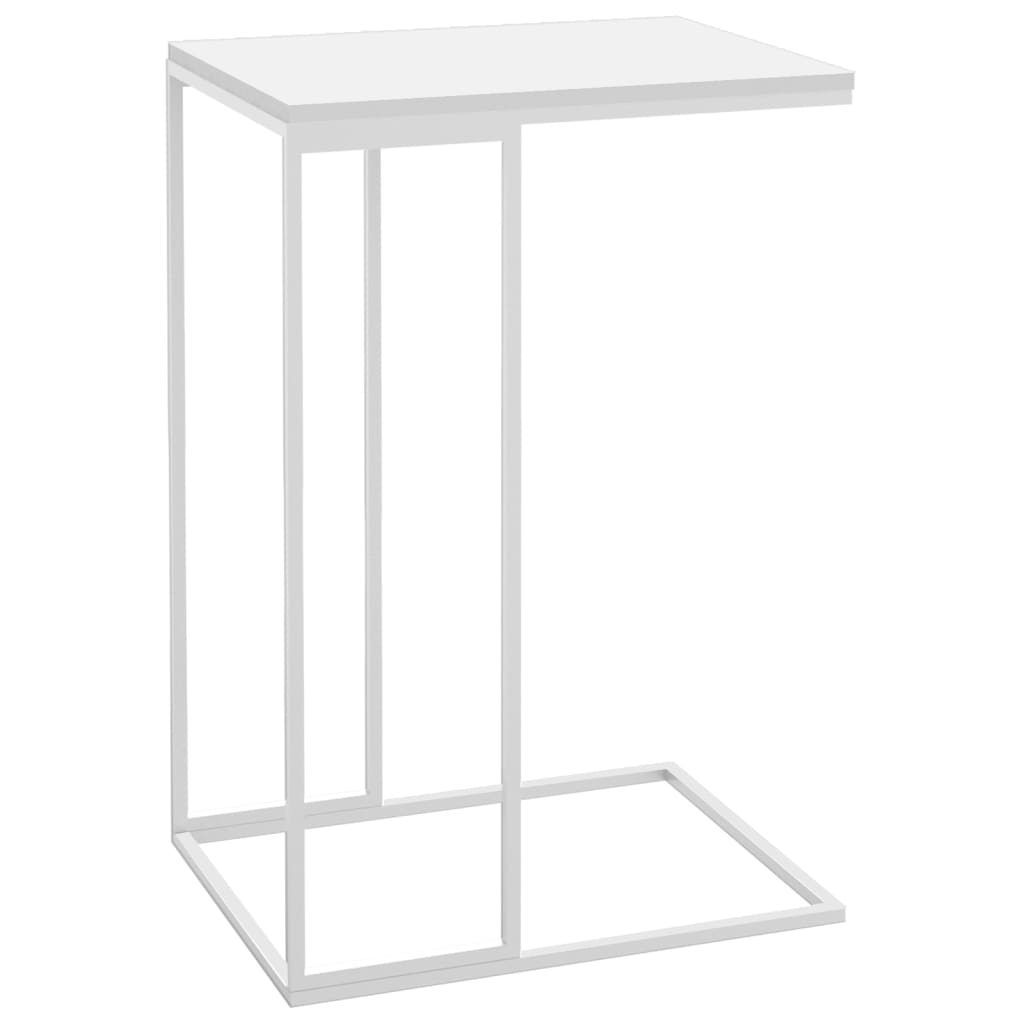 Side Table White 40x30x59 cm Engineered Wood