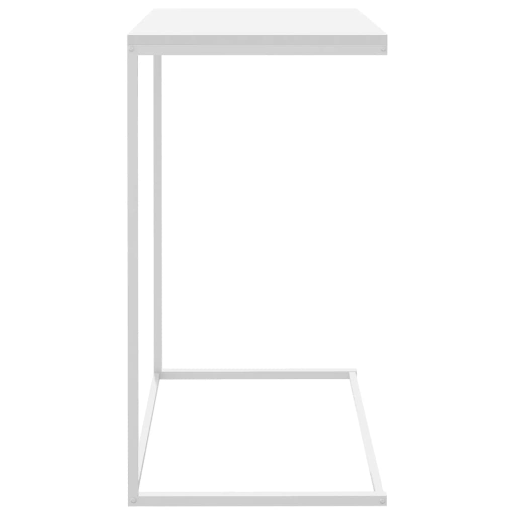 Side Table White 55x35x66 cm Engineered Wood