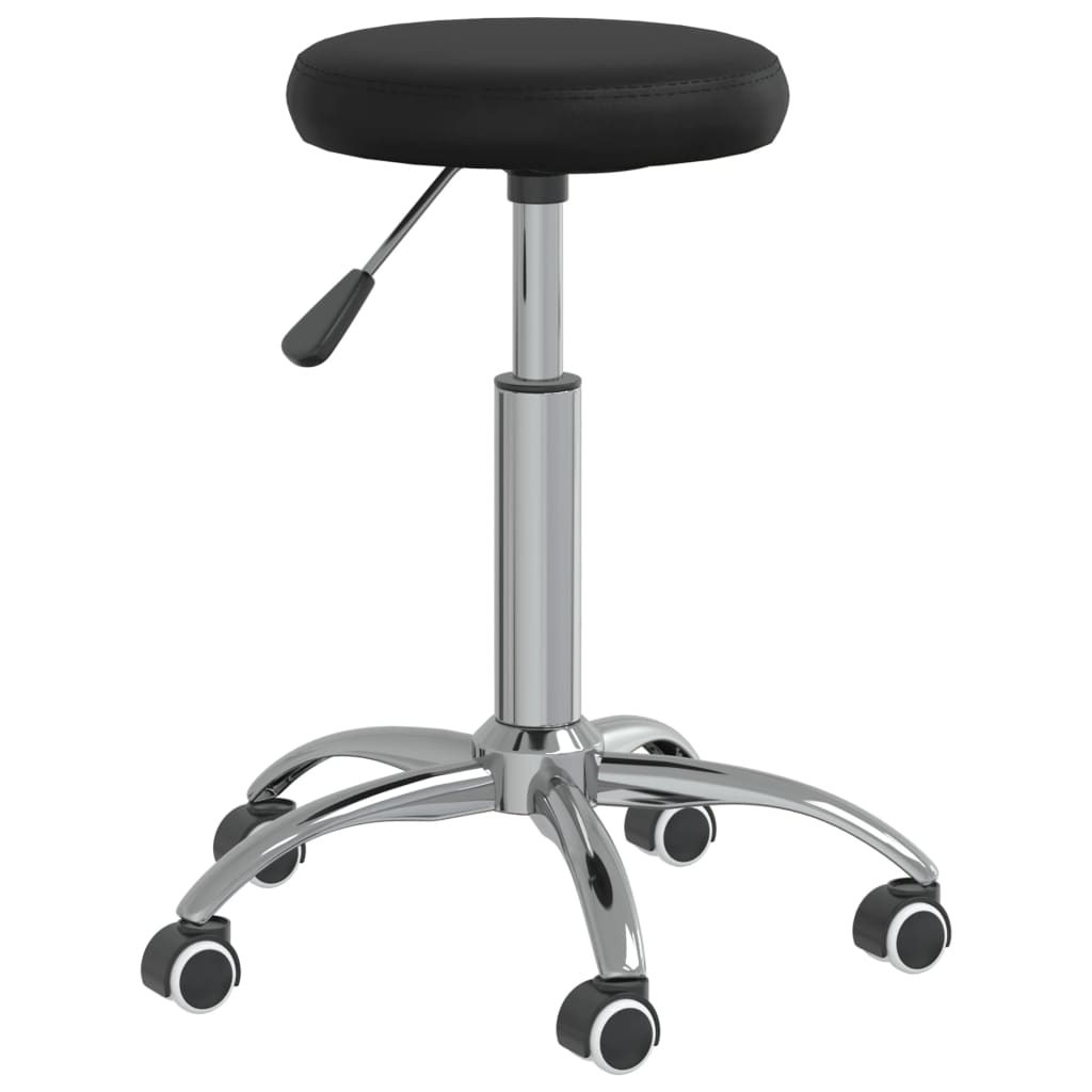 Office Swivel Chair Black Faux Leather