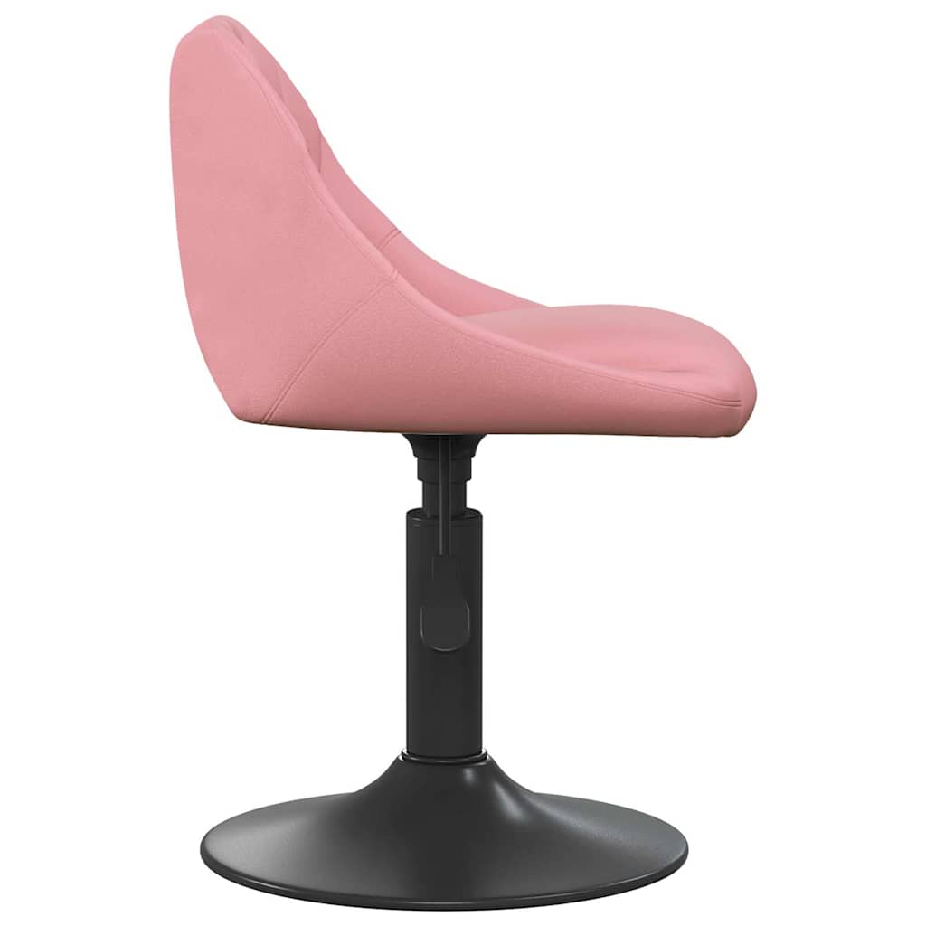 Bar Stool Geometric Pink 46 x 44 x (62.5-77.5) cm Faux leather