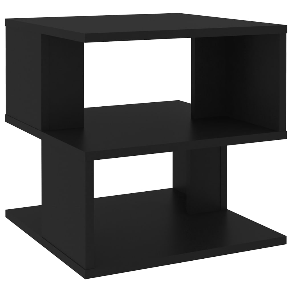 Side Table Black 40x40x40 cm Engineered Wood