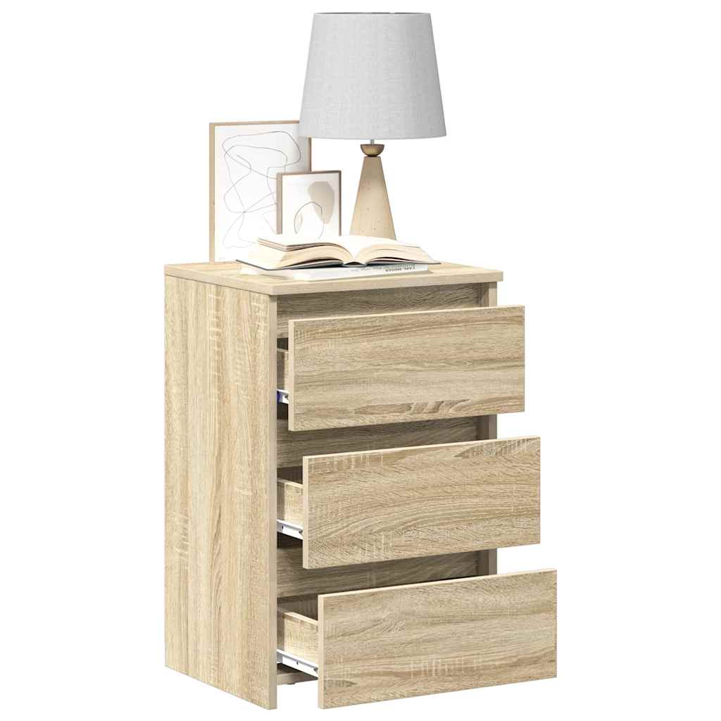 Bed Cabinets 2 pcs Sonoma Oak 40x35x62.5 cm Engineered Wood