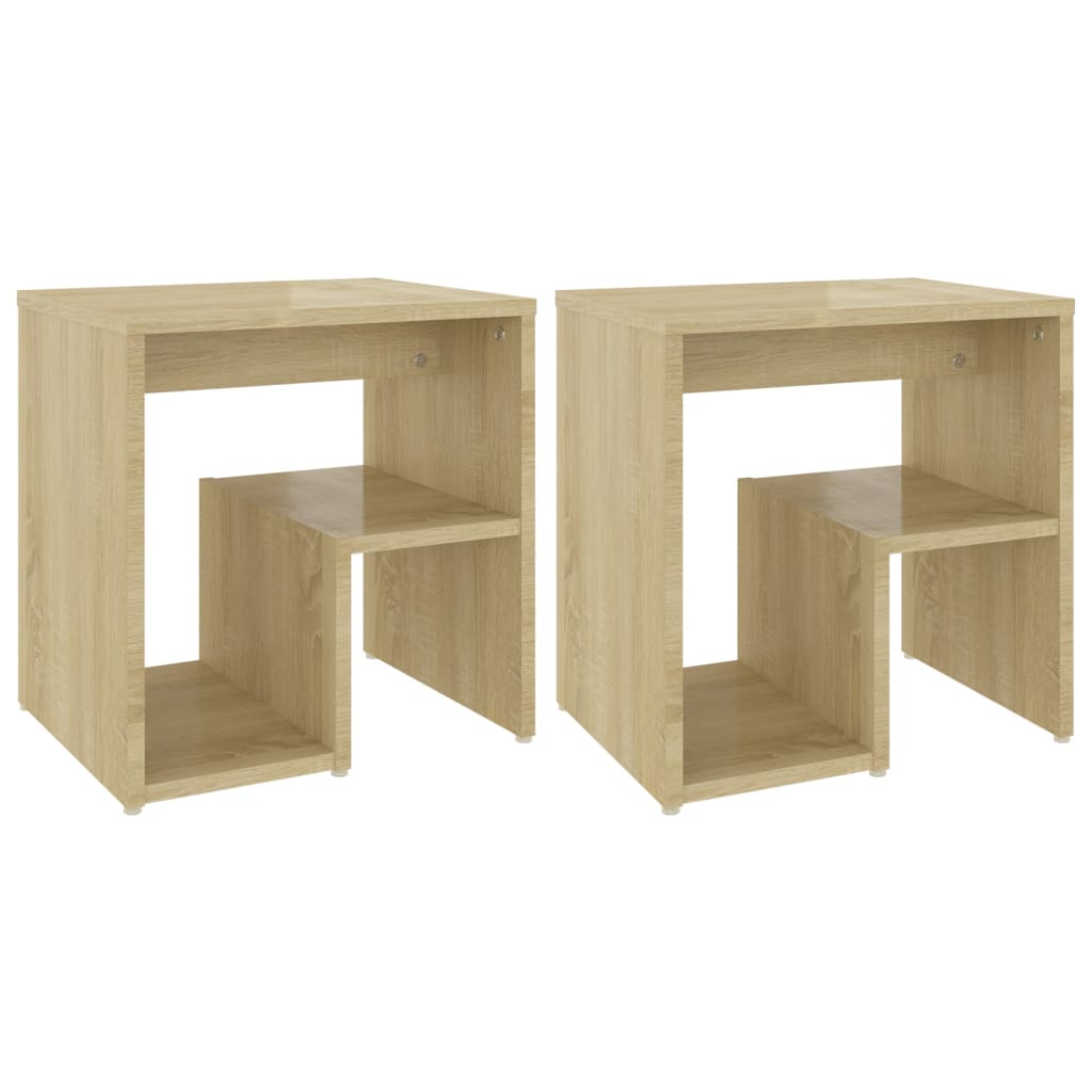 Bed Cabinets 2 pcs Sonoma Oak 40x30x40 cm Engineered Wood