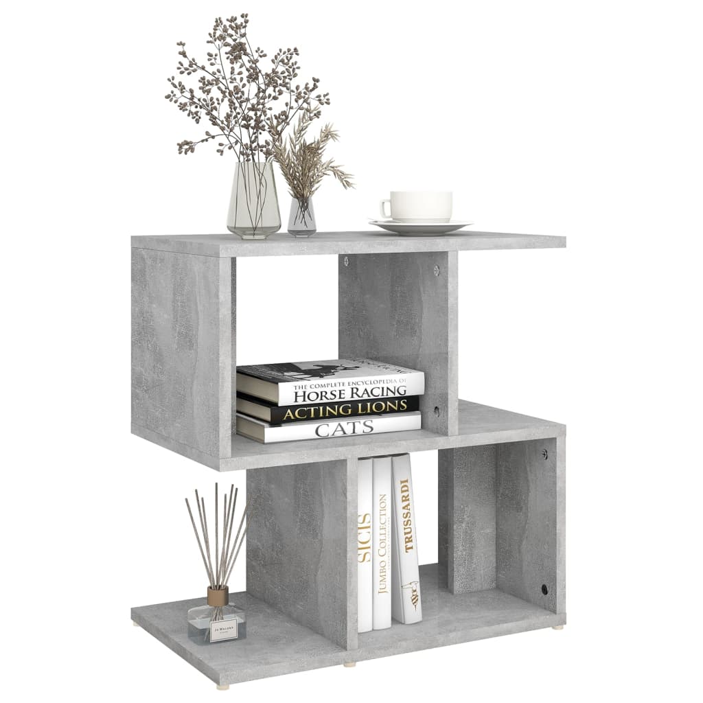 Bedside Cabinet Concrete Grey 50x30x51.5 cm Engineered Wood