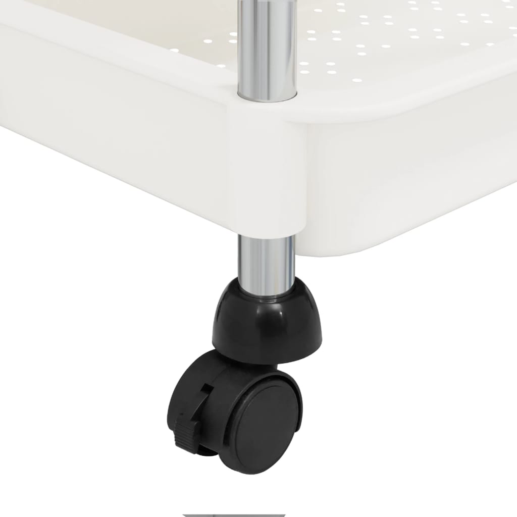 5-Tier Kitchen Trolley White 42x29x128 cm Iron and ABS