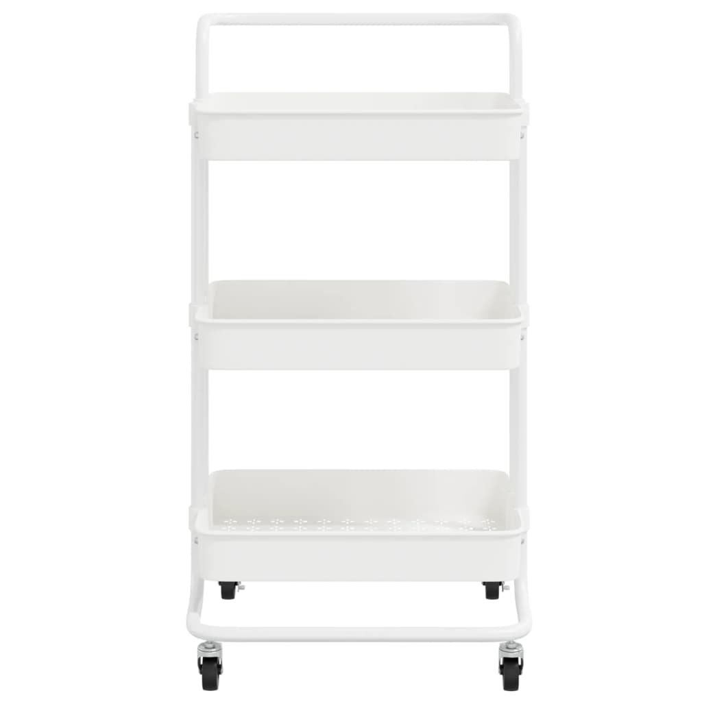 3-Tier Kitchen Trolley White 42x35x85 cm Iron and ABS