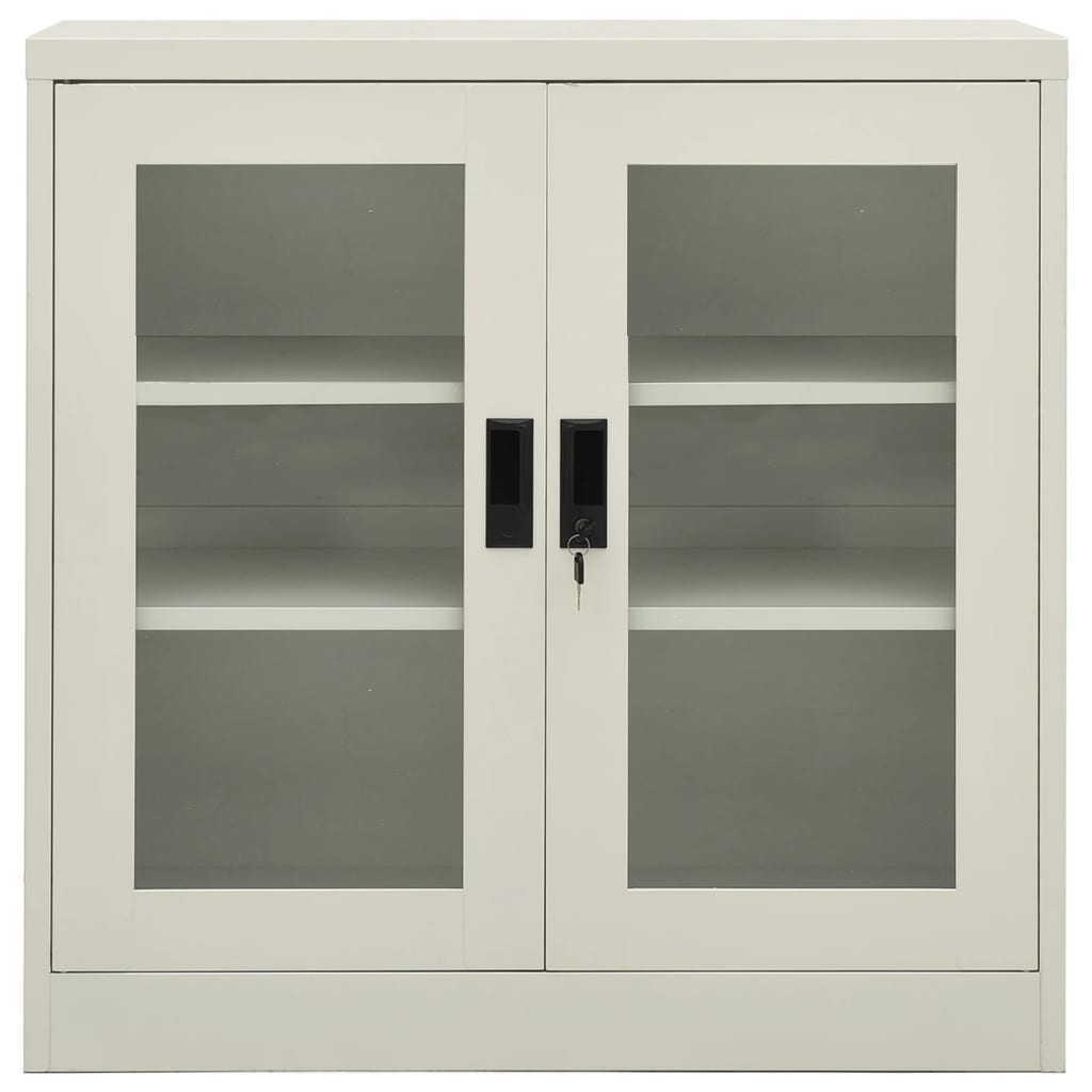Office Cabinet Light Grey 90x40x90 cm Steel