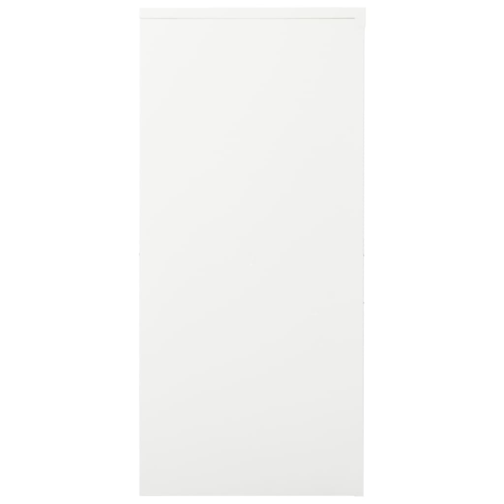Sliding Door Cabinet White 90x40x90 cm Steel