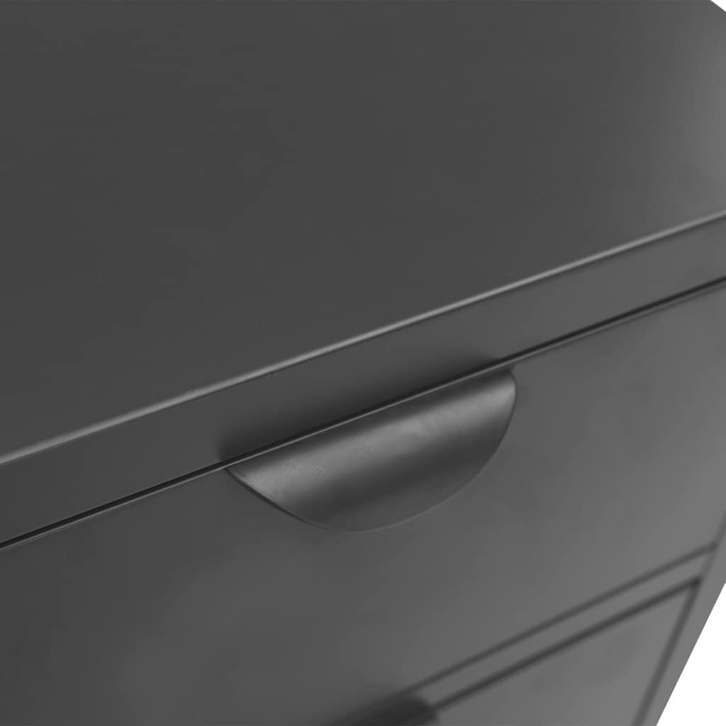 Sideboard Anthracite 75x35x70 cm Steel and Tempered Glass