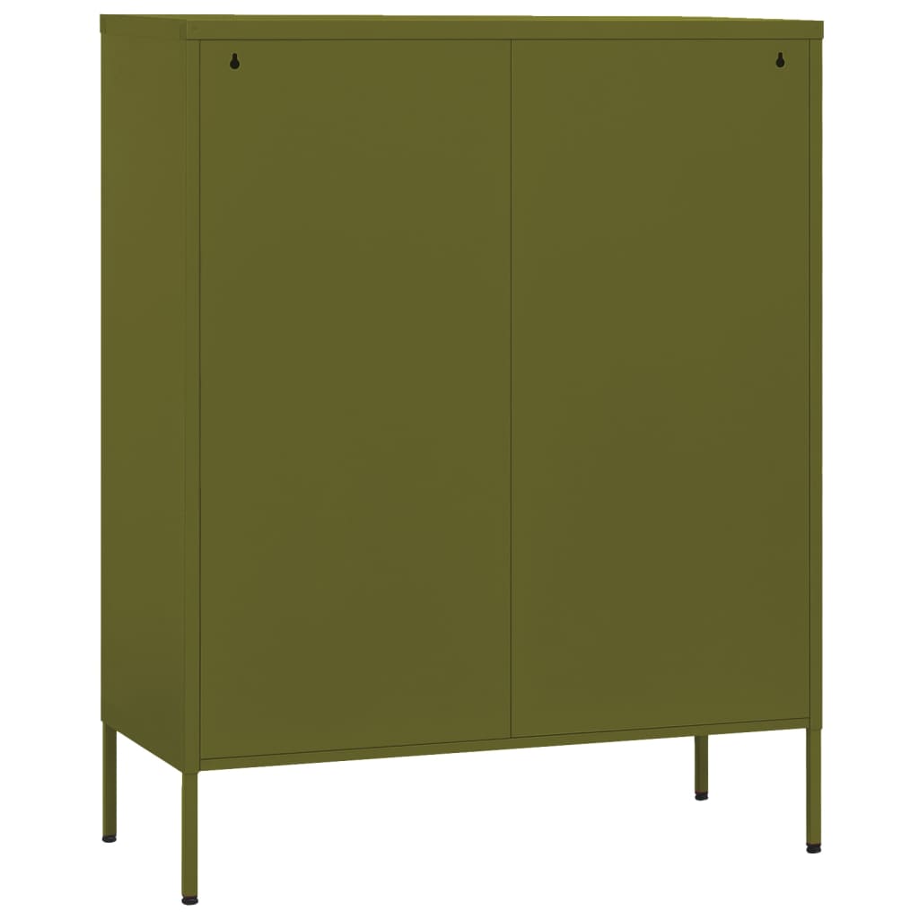 Storage Cabinet Olive Green 80x35x101.5 cm Steel
