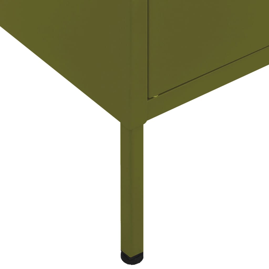 Storage Cabinet Olive Green 80x35x101.5 cm Steel