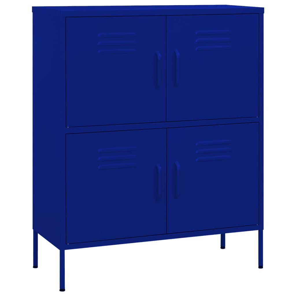 Storage Cabinet Navy Blue 80x35x101.5 cm Steel