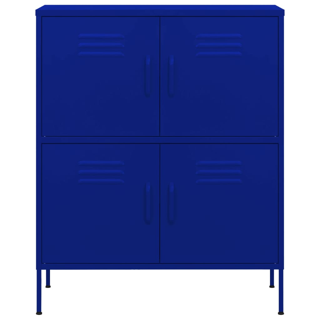Storage Cabinet Navy Blue 80x35x101.5 cm Steel