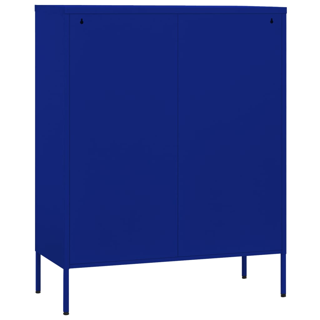 Storage Cabinet Navy Blue 80x35x101.5 cm Steel